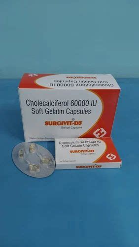 Cholecalciferol 60000 IU Soft Gelatin Capsules At Rs 1000 Box Vitamin