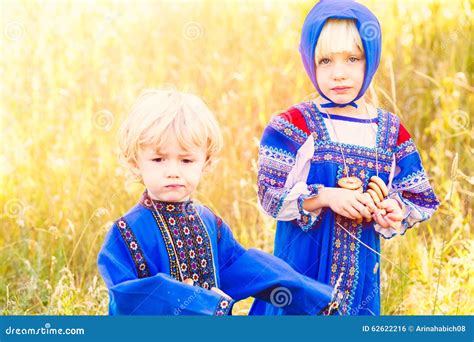Russian kids stock photo. Image of forest, culture, russian - 62622216