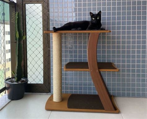 Arranhador Para Gatos Em Mdf E Sisal Trampolim Elo