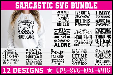 Sarcastic Svg Bundle Graphic By Smart Design · Creative Fabrica