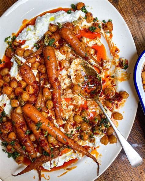 Han On Instagram Sophiewyburd Honey Harissa Carrots Chickpeas