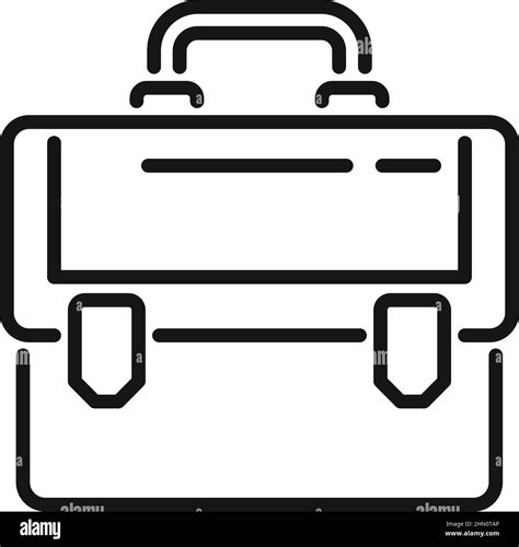 Office Briefcase Icon Outline Vector Work Bag Stock Vector Image Art