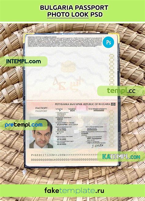 Italy Passport Psd Files Editable Scan And Photo Realistic Look Sample 2 In 1 By Shotempl