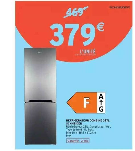 Promo R Frig Rateur Combin L Schneider Chez Intermarch