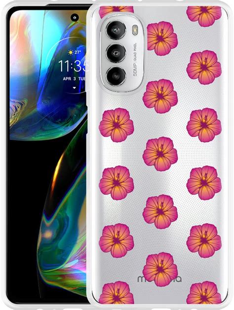 Motorola Moto G82 Hoesje Hawaiiaanse Bloemen II Designed By Cazy