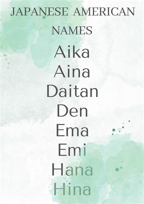 65 Cool Japanese American Names Namesbuddy