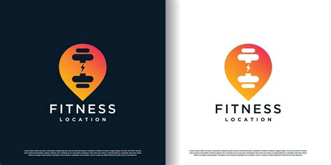 diseño de logotipo de fitness con vector premium de concepto creativo