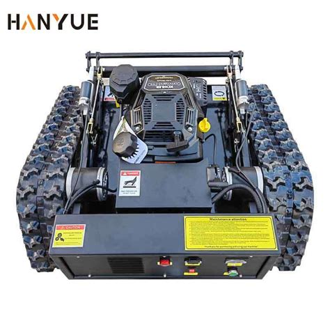 Crawler Rubber Robot Gasoline Self Propelled Garden Remote Control Lawn