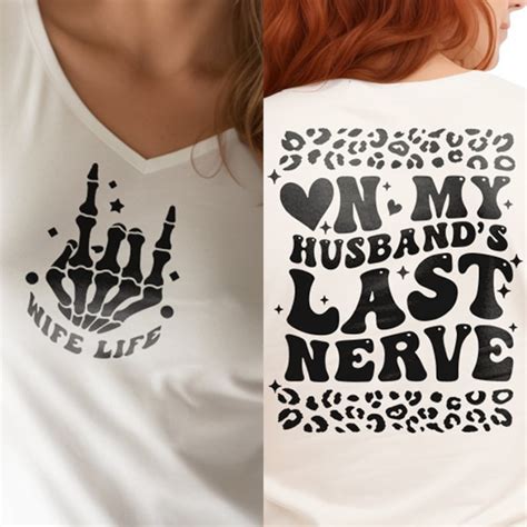 On My Husband S Last Nerve Leopard Print PNG SVG Etsy