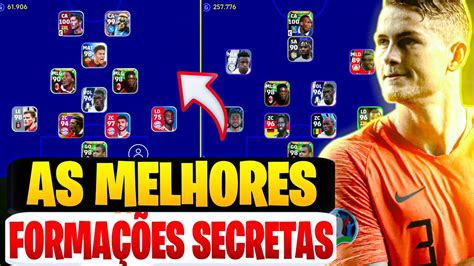 AS MELHORES FORMAÇÕES SECRETAS DO EFOOTBALL 2023 MOBILE YouTube