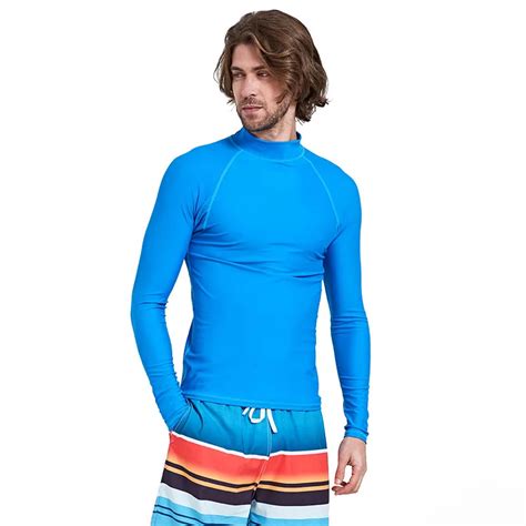 Sbart Men S Upf Long Sleeve Rashguard Swim Shirt Rash Guards Tops