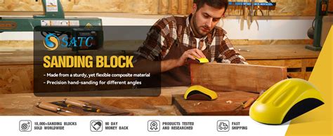 Satc Hand Sanding Block Inch Hook And Loop Sanding Block Pack Mouse