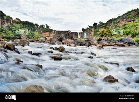 Wide view of Gokak Falls, long exlosure, Gokak, Karnataka, India Stock ...