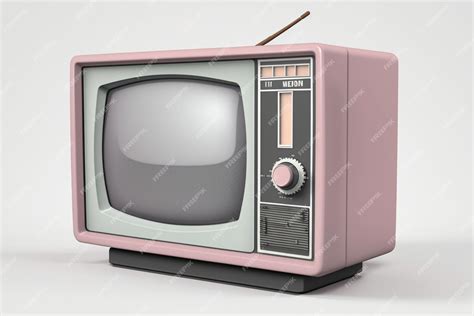 Premium Ai Image A Vintage Tv Isolated On A White Background