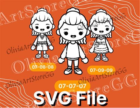 Toca Boca Svg File Toca Boca Character Customize Doll Toca Etsy 日本