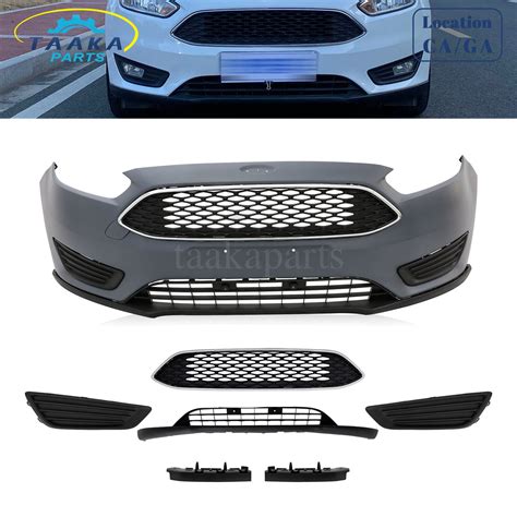 Front Bumper Cover Grill Grille Valance For Ford Focus 2015 2016 2017