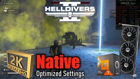 7900 XTX 7800X3D Helldivers 2 1440p Native TAA Optimized