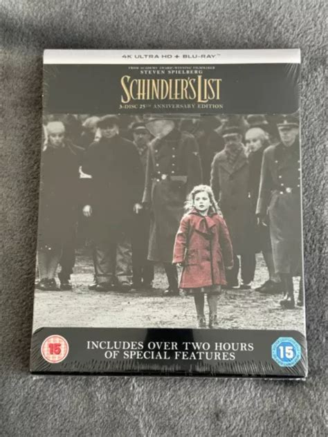 Schindlers List K Steelbook Uk Limited Edition Rare New Sealed Eur