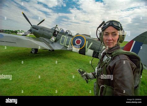 Carolyn Grace Spitfire Pilot Carolyn Grace With Her Spitfire Ml 407