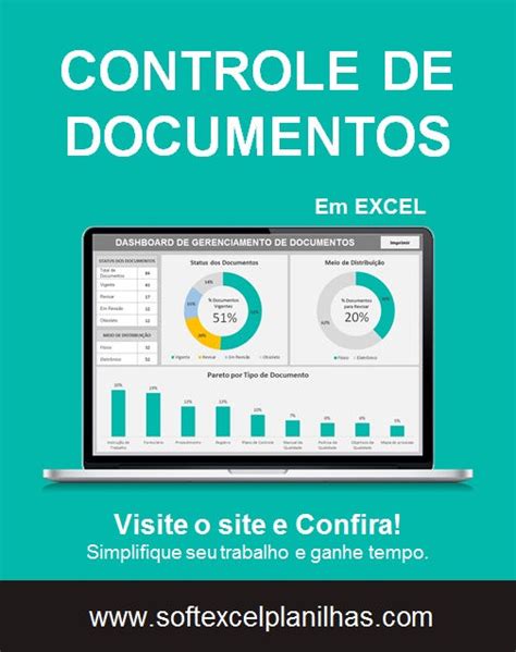 Planilha Controle De Documentos Em Excel I Soft Excel I