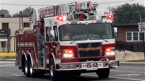 Brookhaven Fire Company Quint 52 Responding 8 30 23 YouTube