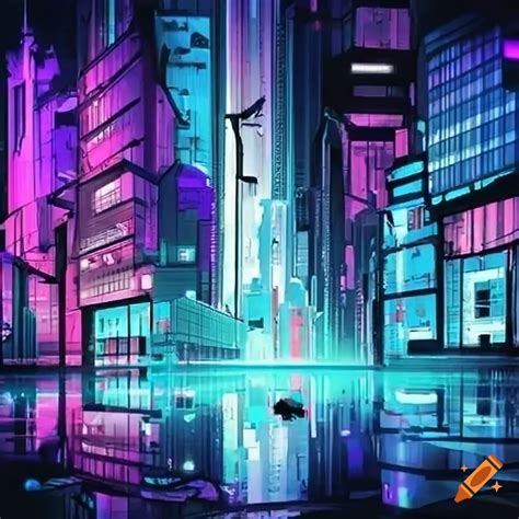 Cyberpunk Cityscape Image On Craiyon