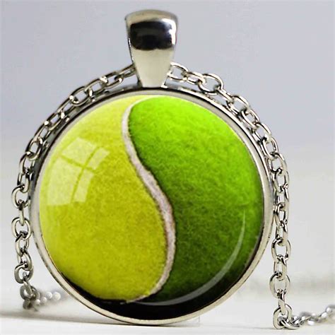 Yin Yang Tennis Ball Pendant Tennis Lover T Glass Pendants Necklace