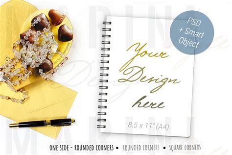 Spiral Notebook Mockup, Planner Mockup, Journal (204990)