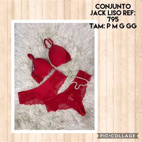 Kit C 10 Conjuntos Lingerie Jack Liso Atacado Frete Grátis