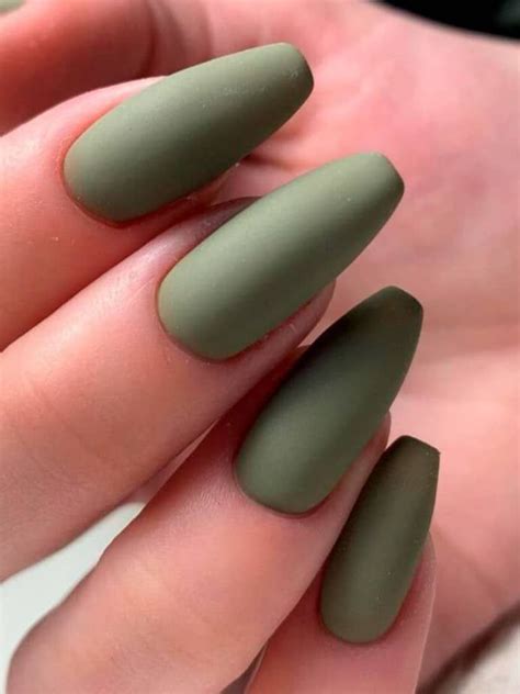 Green Matte Nails