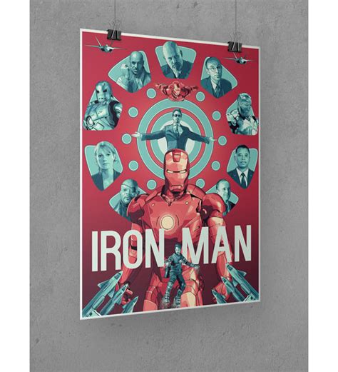 Iron Man Poster X Cm Demir Adam Afi Kal N Poster Ka D Dijital Bask