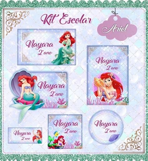 Busca Etiquetas Escolares Personalizadas Ariel Imprimibles A La Venta