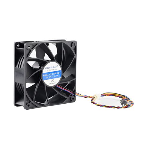 Cooling Miner Fan For Antminer 27a 6500rpm S19 S9 L3 S17 Z15 120x120x38mm 4 Pin