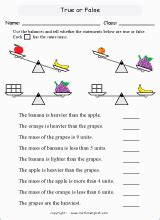 Mass And Weight Worksheet For Grade