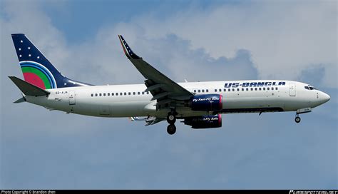 S2 AJA US Bangla Airlines Boeing 737 8Q8 WL Photo By Brandon Chen ID