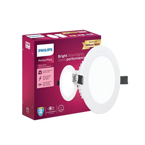 Buy Philips 10w Round Ap Plus Ultraglow Led Dl Recessed Led Panel Ceiling Light Pack Of 1 Cool