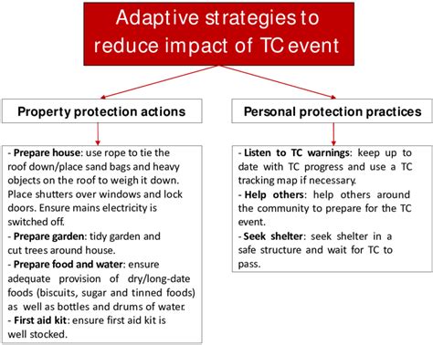 Schematic summarising methods of preparation after a tropical cyclone ...
