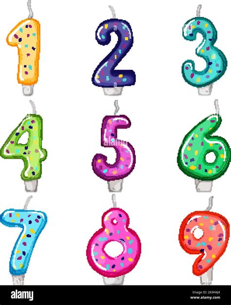 Number 6 Birthday Candle Stock Vector Images Alamy