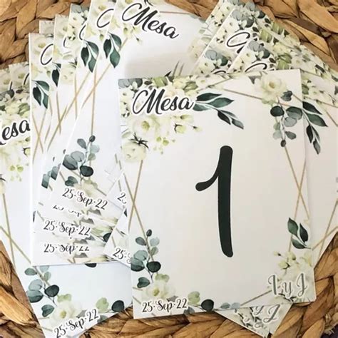 Numeros De Mesa Identificadores Boda Xv Años 15pzas Bautizo en venta en