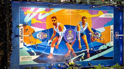 Wael Arakji Featured in Dubai Basketball Court Artwork | Blog Baladi