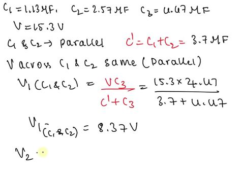 Solved A Parallel Combination Of A 1 21 F Capacitor And A 2 61f Capacitor Is Connected In