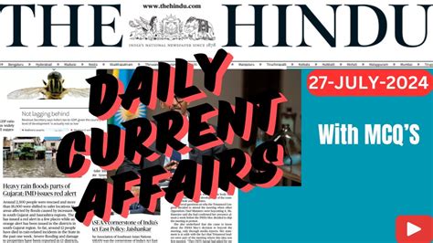 The Hindu Current Affairs 27 JULY UPSC Upsc Thehinduanalysis