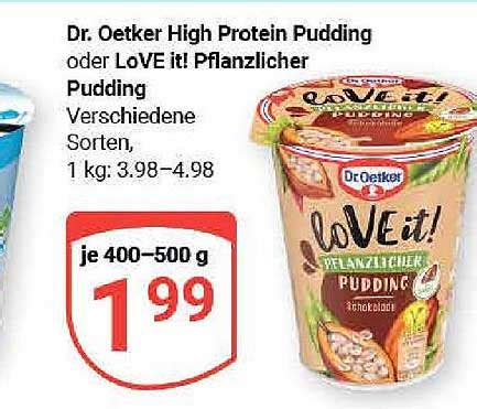 Dr Oetker High Protein Pudding Oder Love It Pflanzlicher Pudding