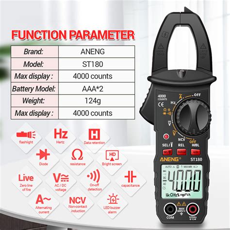 Alicate Amper Metro Digital Profissional Aneng St Nfe Robobuilders