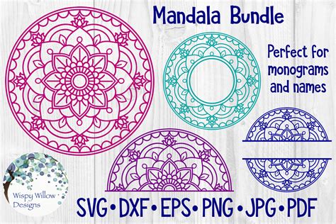 Mandala Designs Half Mandala Svg 123 Best Quality File