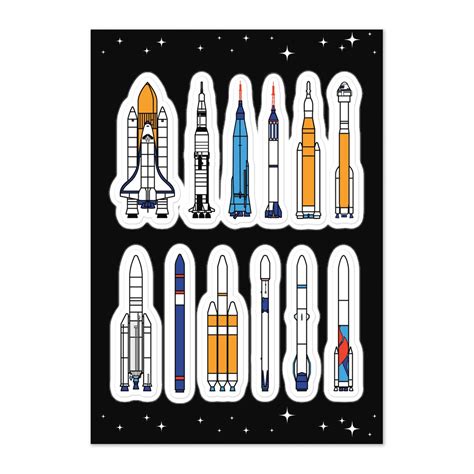 Rockets Sticker Sheet Etsy