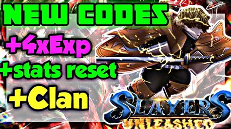 SLAYERS UNLEASHED NEW CODES 4xEXP CODES SECRET CODES IN THIS VIDEO