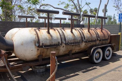 Large Tank Smoker Bbq Editorial Image Image Of Event