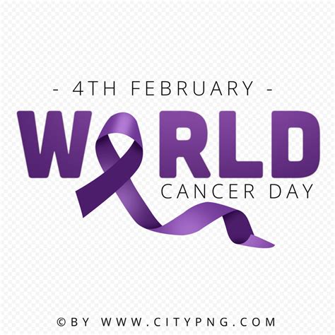 Th February World Cancer Day Creative Ribbon Design Png Citypng