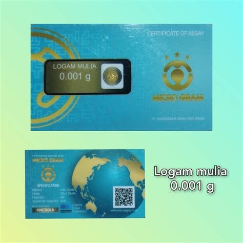 Jual Logam Mulia 0 001 G Fine Gold Shopee Indonesia